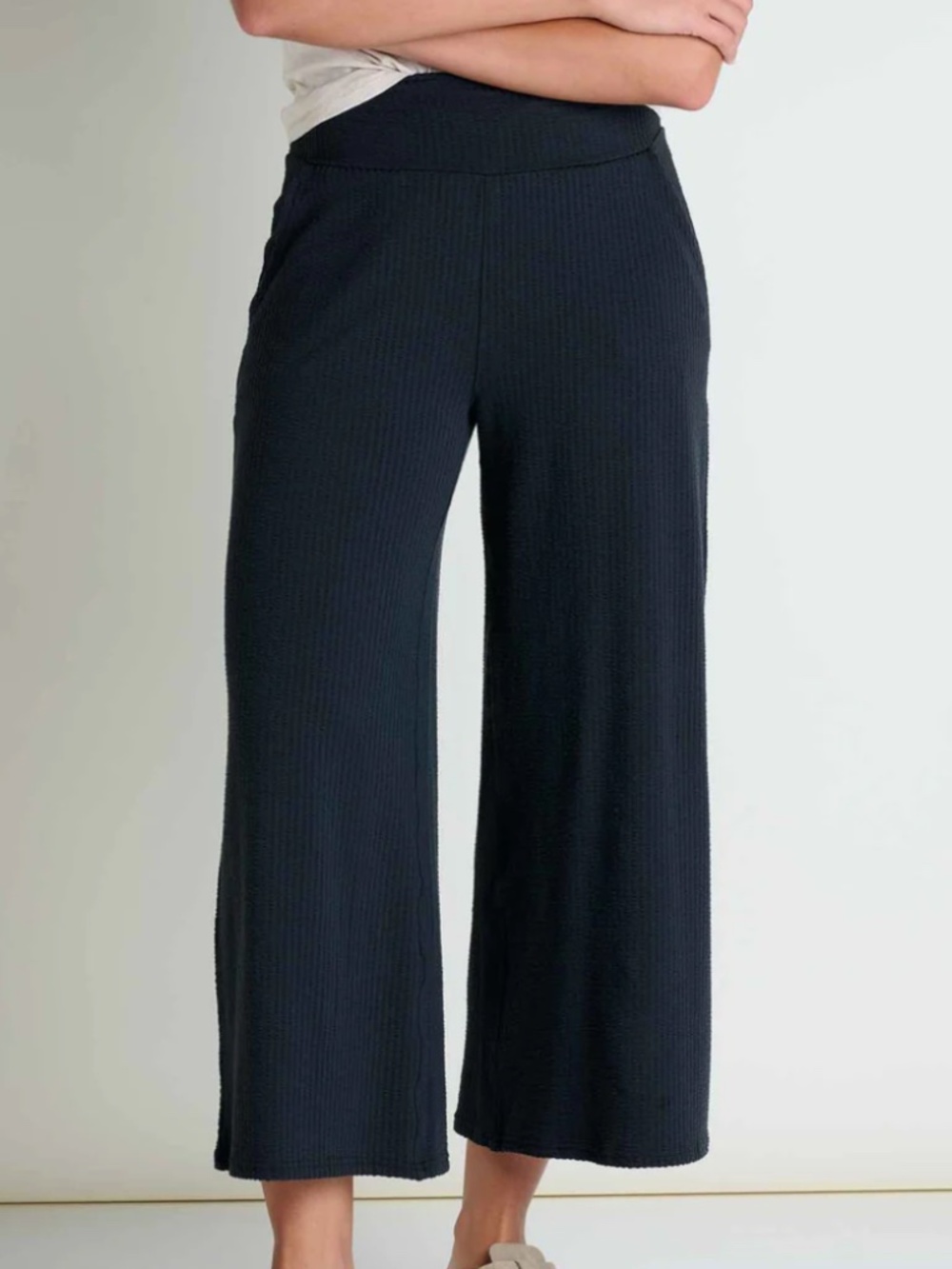 Toad and Co Chaka Wide Leg Crop Pant - Texture